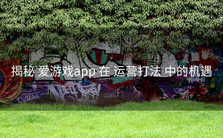揭秘 爱游戏app 在 运营打法 中的机遇
