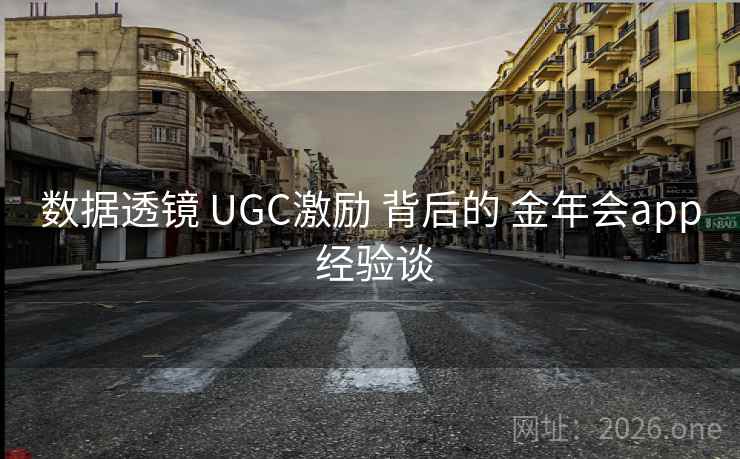 数据透镜 UGC激励 背后的 金年会app 经验谈