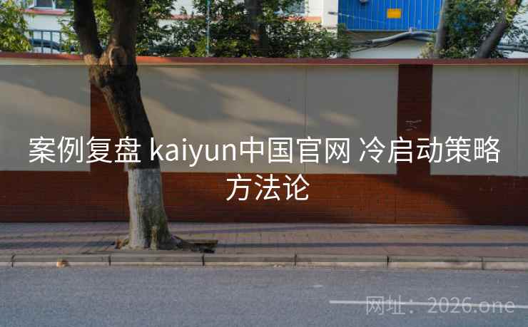 案例复盘 kaiyun中国官网 冷启动策略 方法论