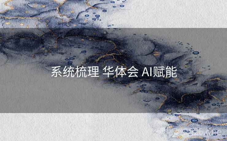 系统梳理 华体会 AI赋能